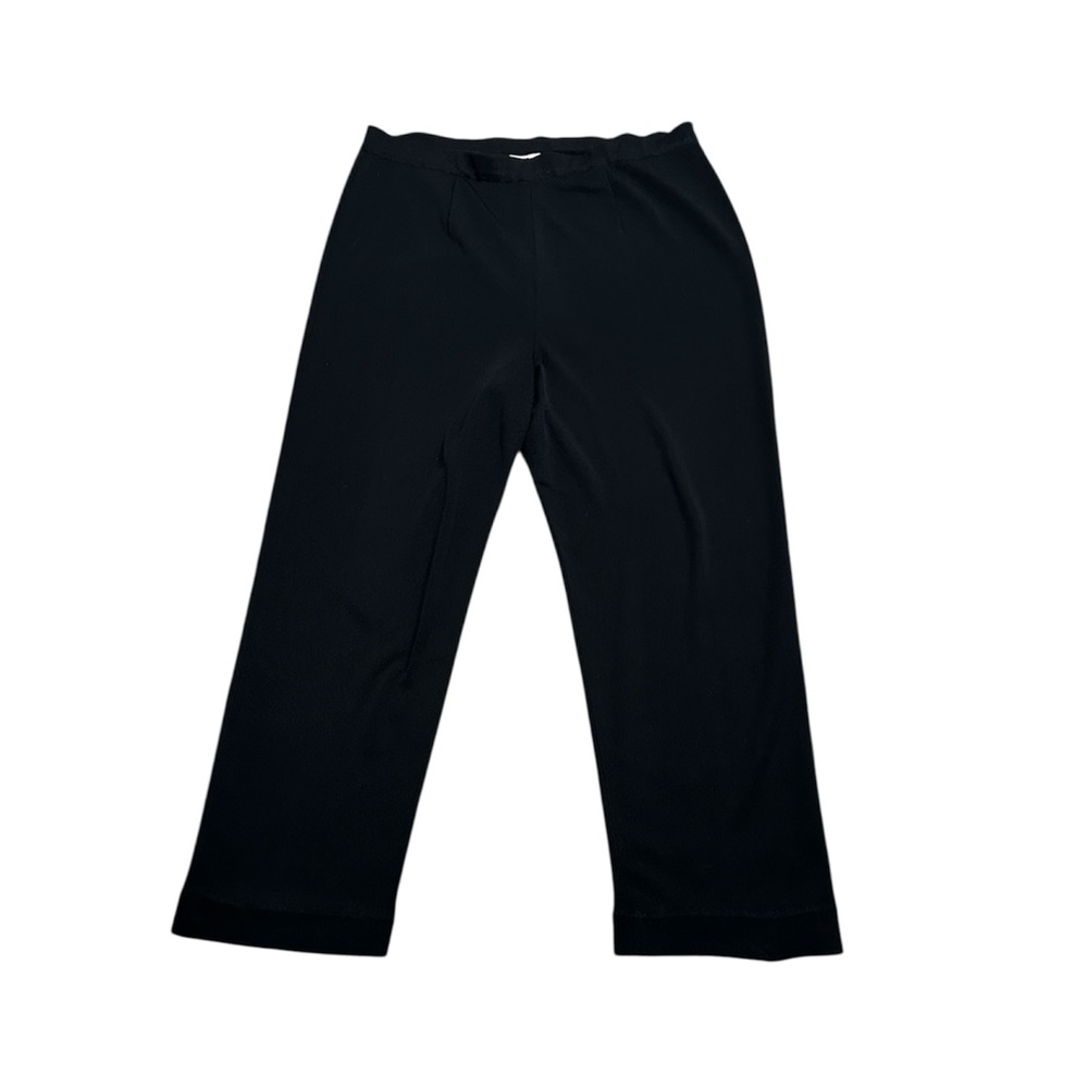 Exclusive Misook Elegant Black knit Pant wide leg size L
